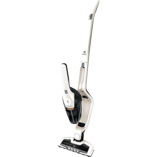 Electrolux Ergorapido Stick Cleaner Lightweight Cordless Vacuum with LED Nozzle Lights and Turbo Battery Power for Carpets and Hard Floors in Satin White