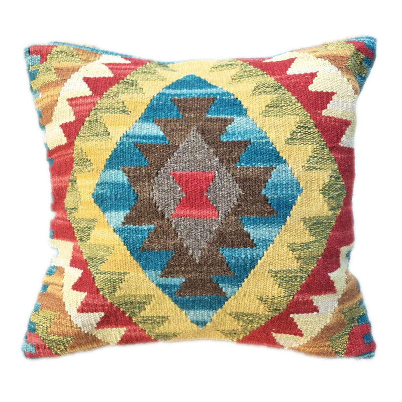 Handmade Kilim Pillow Case 60x60 - Decorative Woolen Gift