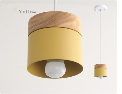 Solid Wood Pendant Light for Bedroom