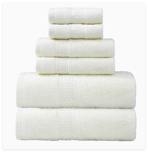 Home Simple Cotton Absorbent Towel Bath Towel 6-Piece Set