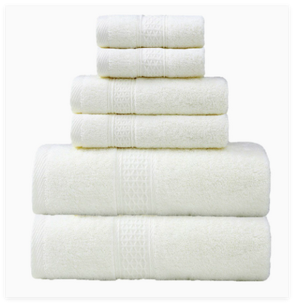 Home Simple Cotton Absorbent Towel Bath Towel 6-Piece Set