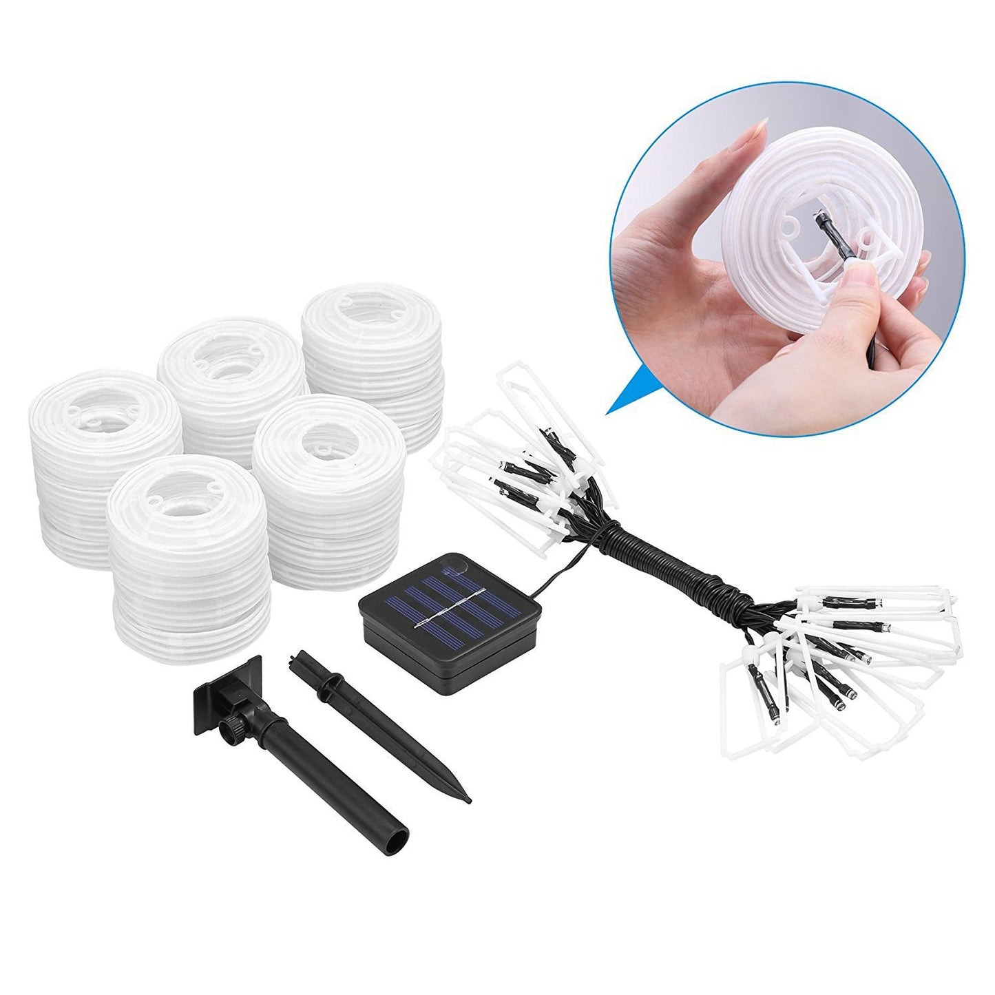 Solar LED Outdoor Lantern Garland (One Set)