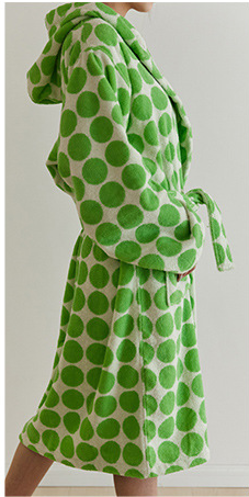 The Dawson Robe - Vintage Polka Dot Cotton Bathrobe