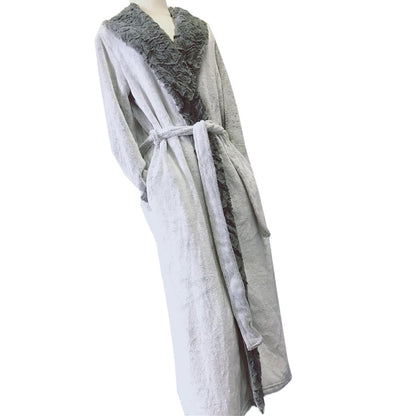 Thick and Long Flannel Bathrobe