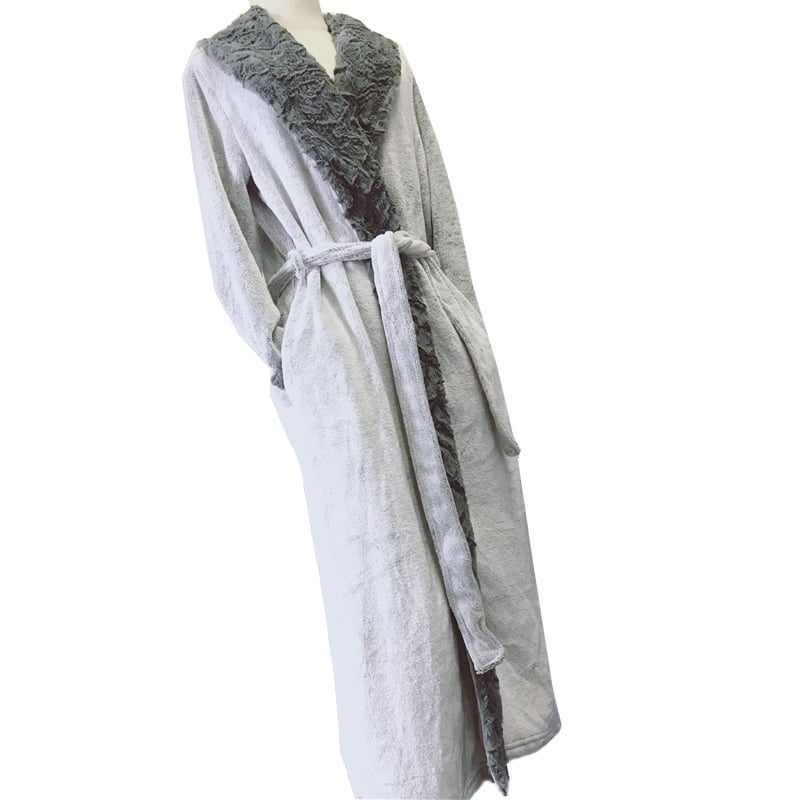 Thick and Long Flannel Bathrobe