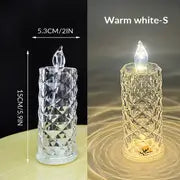 1pc Multicolor LED Flameless Candle with Halo Projection