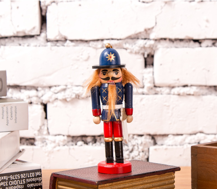 12cm Wooden Nutcracker Soldier Christmas Ornament Set