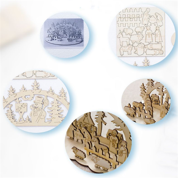 Christmas Wooden Table Decoration and 3D Ornament