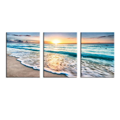 Modern Minimalist Nordic Unframed Canvas Triptych Art
