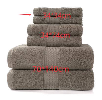6-Piece Cotton Bath Towel Set