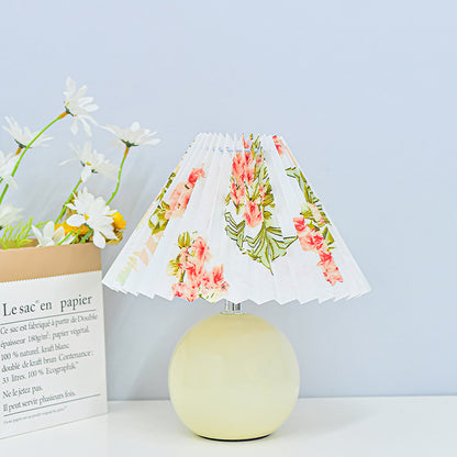 Textured Ceramic Mini Table Lamp for Small Spaces